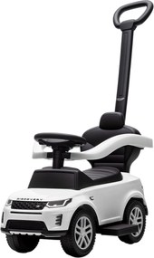 Carro de brincar Land Rover Discovery com licença oficial, carro de empurrar com pega amovível, 84 x 40 x 94,5 cm, branco