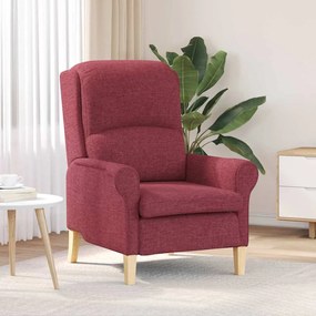 vidaXL Poltrona vermelho vinho 52 cm tecido