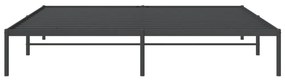 Estrutura de cama 200x200 cm metal preto