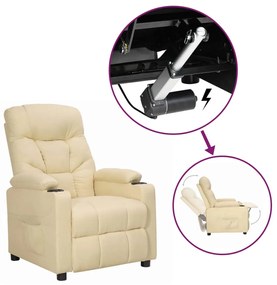 Poltrona elevatória tecido cor creme