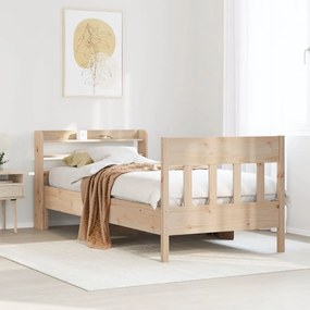 vidaXL Cama sem colchão 100x200 cm madeira de pinho maciça