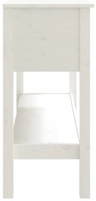 Mesa consola 100x35x75 cm pinho maciço branco
