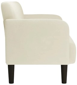 Sofá-luvas 109 cm veludo creme