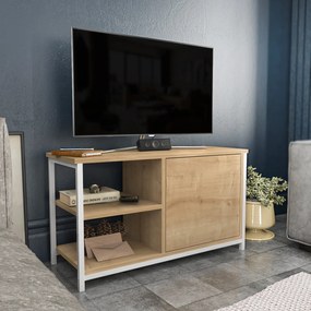 Suporte para TV Muskegon – Branco Carvalho – 89,6 x 35,3 x 50,8 cm