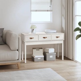 821755 vidaXL Mesa consola 114x40x75 cm pinho maciço branco