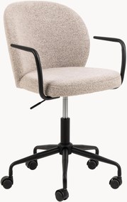 Cadeira de escritório giratória em bouclé Patricia