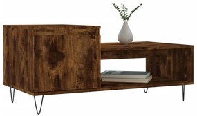 Mesa de centro 100x50x45 cm derivados madeira carvalho fumado