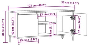 Móvel de TV 102x35x50 cm derivados de madeira madeira velha