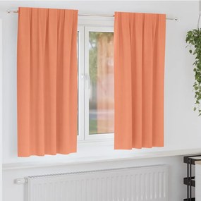 vidaXL Cortinas com cortinas 2 pcs Terracota Poliéster