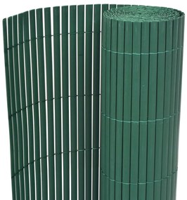 43628 vidaXL Cerca de jardim dupla face PVC 90x500 cm verde