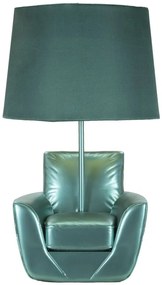 LAMPADA DA COMODINO TURQUESA MIDCENTURY CM Ø 26X43