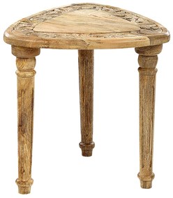Conjunto de 2 mesas de apoio em madeira clara de mango SAORA Beliani