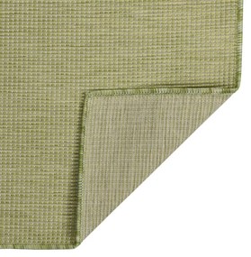 Tapete de tecido plano para exterior 140x200 cm verde