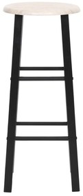 Bancos de bar 2 pcs MDF preto