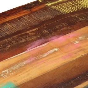 Mesa de centro 3 gavetas madeira recuperada maciça 100x50x35 cm