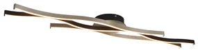 Design plafondlamp zwart met zilver incl. LED dimbaar - Blaze Design