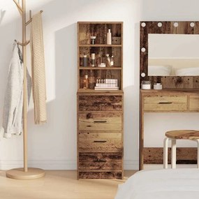 Highboard Madeira Velha 40x41x135 cm Madeira Engenharia