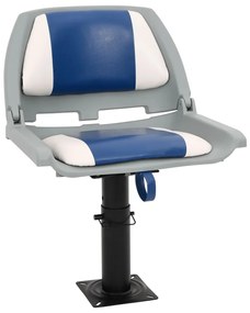 4 pcs conjunto assento barco dobrável 48x51x41 cm azul e branco