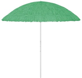 vidaXL Guarda-sol de praia Hawaii 300 cm verde