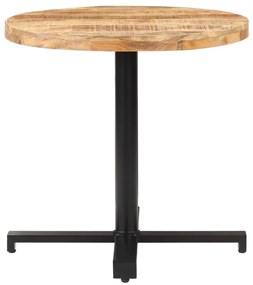 Mesa bistrô redonda Ø80x75 cm madeira de mangueira áspera