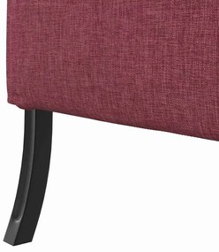Sofá de Costas Altas Bordô 109x56x121 cm Tecido