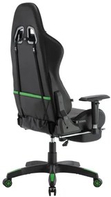 DUDECO - Cadeira Gaming Turbo LED Preto e Verde