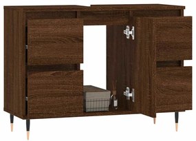 Armário casa banho 80x33x60 cm deriv.madeira carvalho castanho
