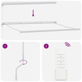 Toldo Retrátil Automático Listrado Vermelho e Branco 500 x 300 cm