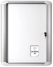 Vitrine Exterior 1036x1302mm Fundo Magnético Branco