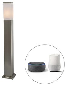 LED Candeeiro exterior inteligente 80 cm aço incl. Wifi P45 - Malios Moderno,Design