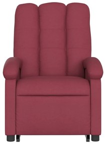 Poltrona de massagens reclin. elevatória tecido vermelho tinto