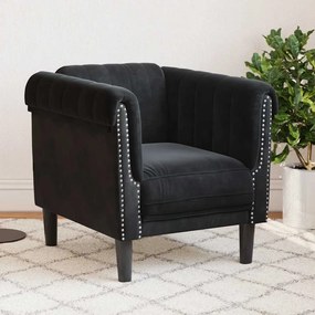 Poltrona veludo preto