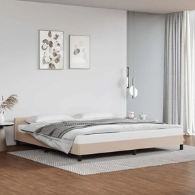 Estrutura cama c/ cabeceira sem colchão 200x200 cm cappuccino