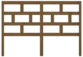 Cabeceira de cama 141x4x100 cm pinho maciço castanho mel