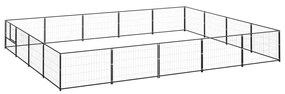 vidaXL Canil para cães 20 m² aço preto