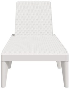 Espreguiçadeira 186x60x29 cm PP branco