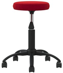 Cadeira de escritório giratória veludo vermelho tinto