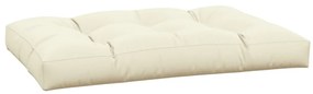 Almofadão para sofá de paletes 120x80x12 cm tecido creme