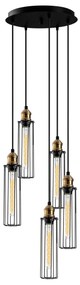 Chandelier Zumra – Preto – 33 cm de Diâmetro x 123 cm de Altura