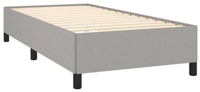 Estrutura de cama 90x200 cm tecido cinza-claro