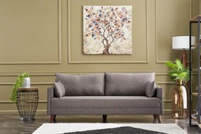 Sofá de 3 Lugares Bella – Castanho – 208 cm