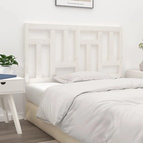 Cabeceira de cama 155,5x4x100 cm madeira de pinho maciça branco