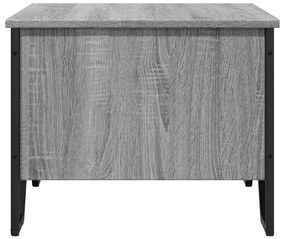 Mesa de centro 75x51x40 cm derivados de madeira cinzento sonoma