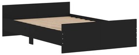 Estrutura de Cama Moona - 120x190 cm - Preto - Design Moderno