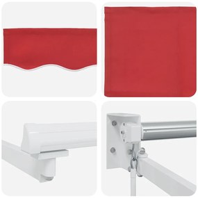 Toldo Retrátil Manual Vermelho 450x300 cm