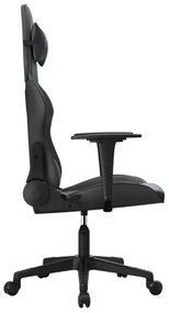 Cadeira gaming de massagens couro artificial preto