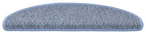 Tapetes escada adesivos aspeto sisal 30 pcs 65x21x4 cm azul