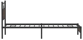 Estrutura de cama sem colchão 107x203 cm carvalho castanho