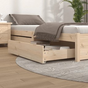 832886 vidaXL Gavetas de cama 2 pcs madeira de pinho maciça