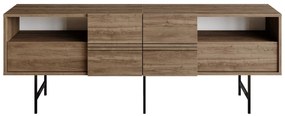 Móvel TV Derin – Nogueira/Preto – 180x64,7x37,1 cm